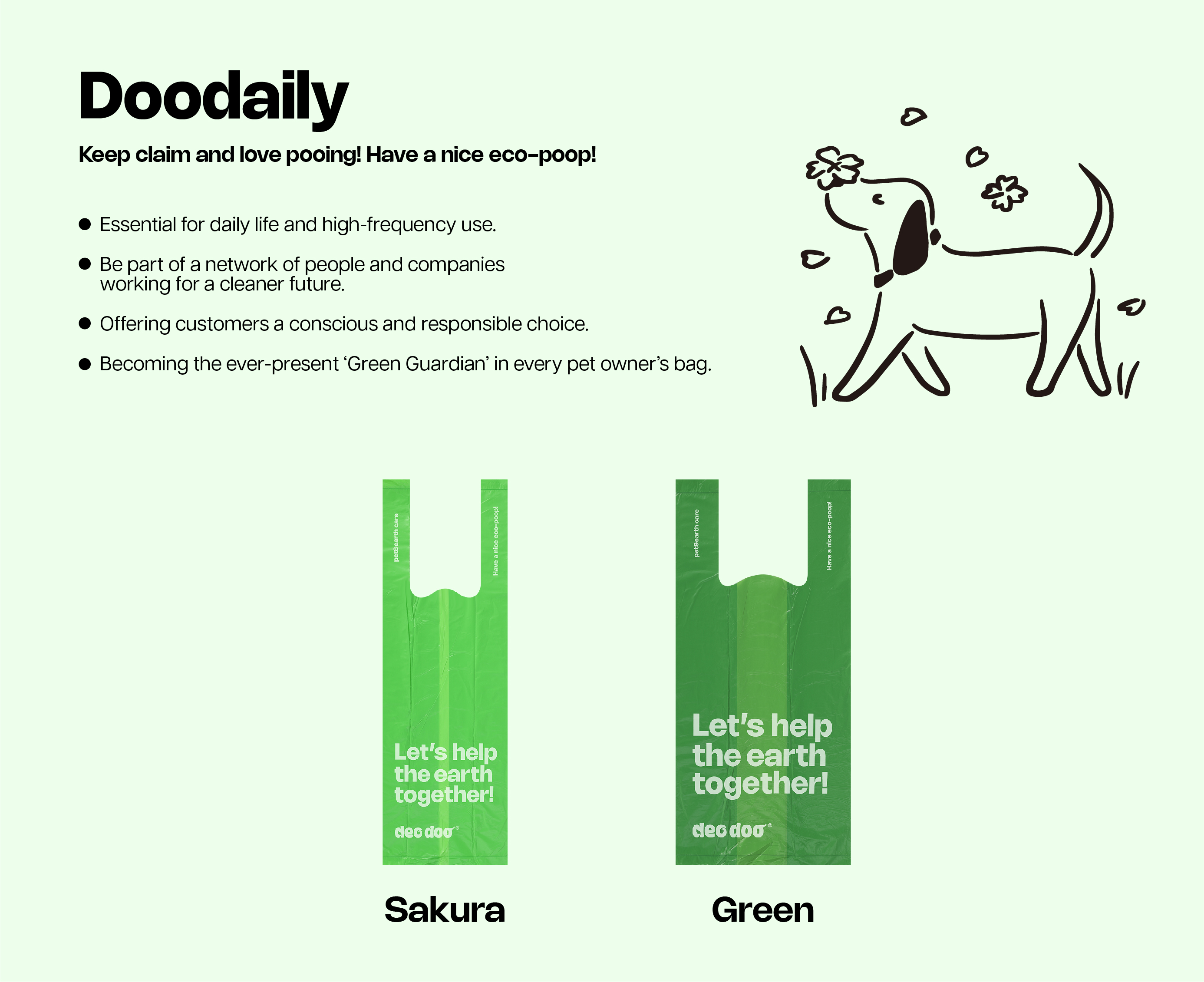 On the Go poop bag information card